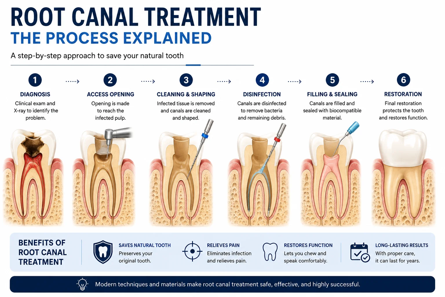 Root canal treatment process